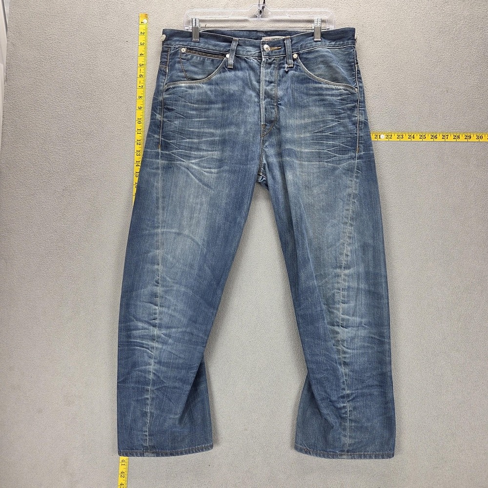 Vintage Levis Engineered Jeans Mens Blue Twisted Button Fly Fits 34x26